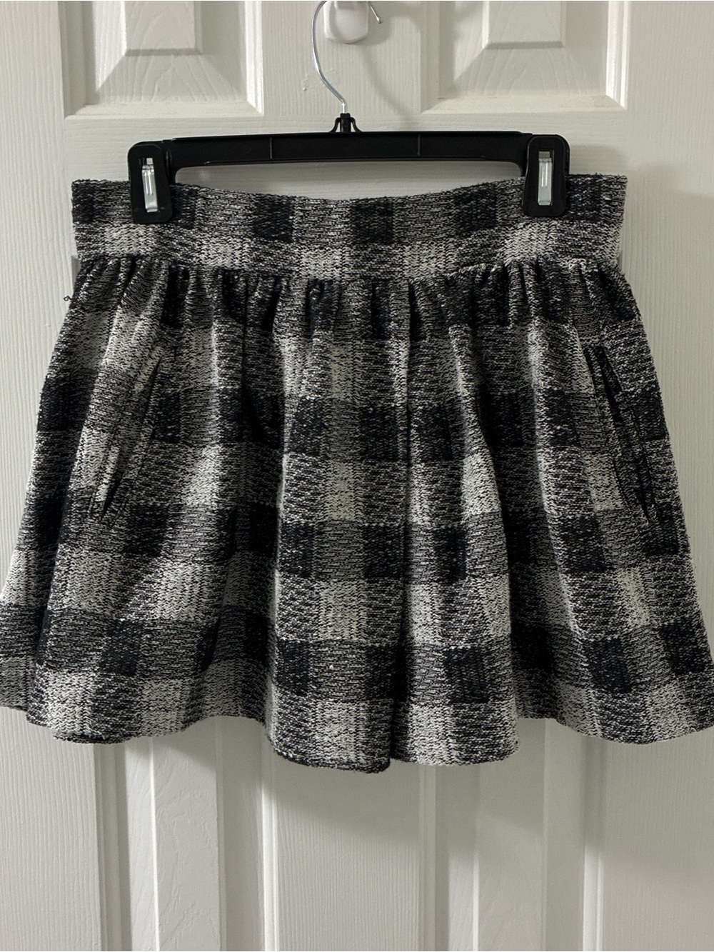 Free People grey/black plaid Holly Go Lightly mini skirt